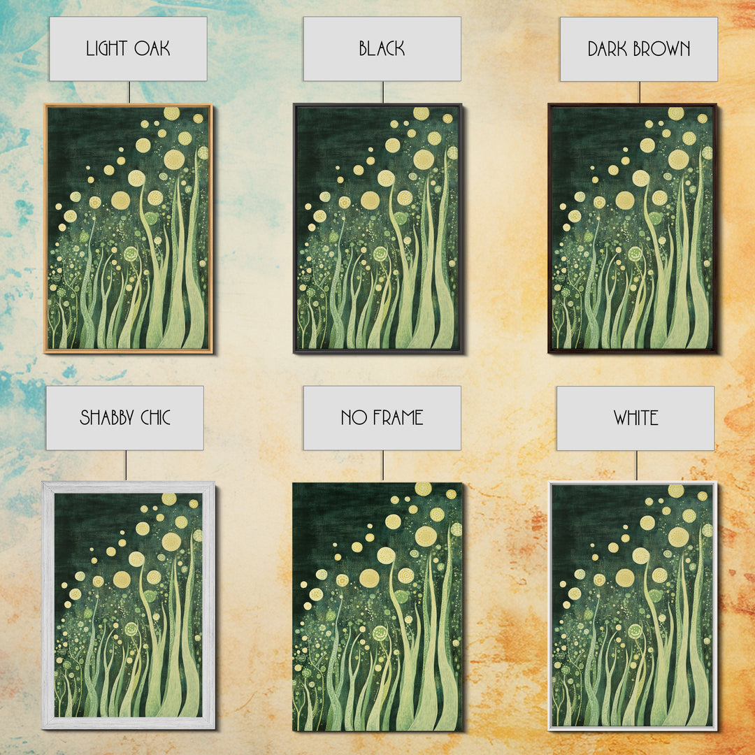 Abstract Nature, Green Wall Art, Botanical Prints, Canvas Print, Boho Art, Living Room Wall Art, Minimalist Art, Wabi Sabi Decor