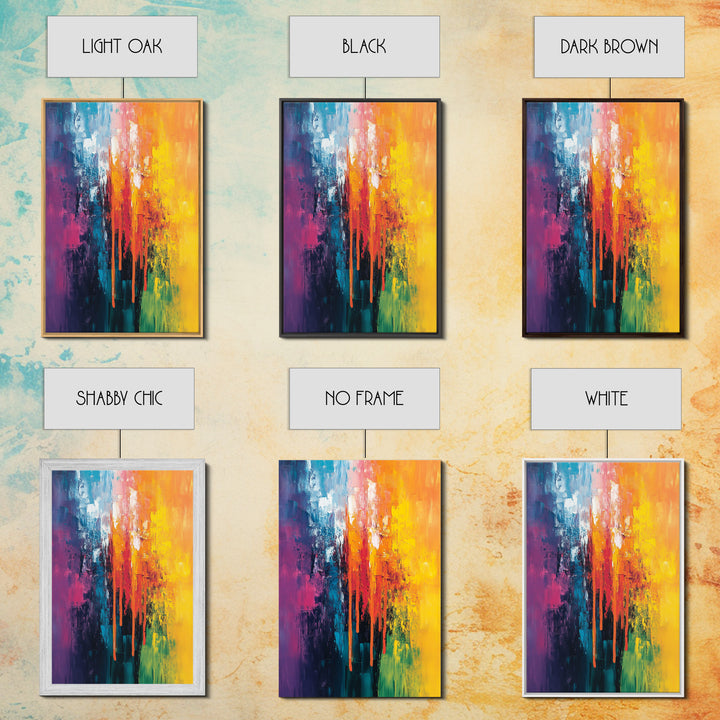 Abstract Wall Art, Colorful Abstract Painting, Bold Modern Art, Vibrant Art Print, Contemporary Decor, Framed Canvas Print