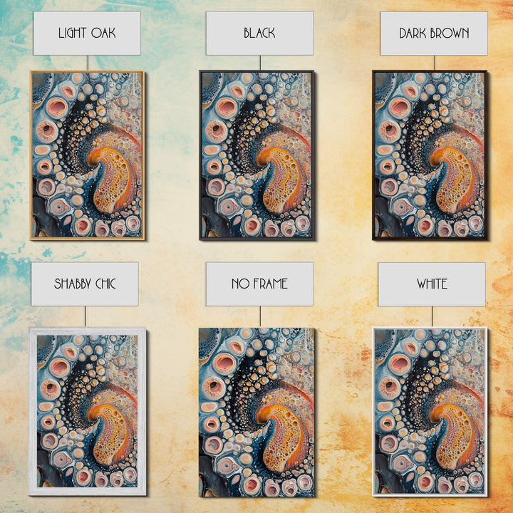 Abstract Swirl, Sacred Geometry Wall Art, Psychedelic Art, Science Art, Moody Art, Teal Wall Art, Canvas Print, Gift Idea