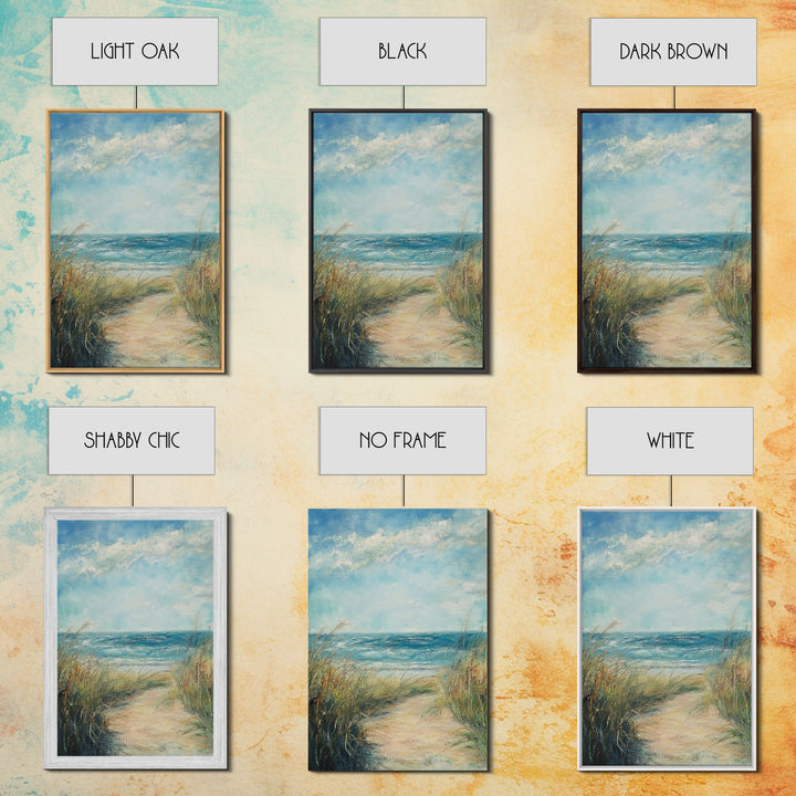 Beach Path, Coastal Decor, Nautical Wall Art, Seascape Painting, Canvas Print, Rustic Art, Above Bed Wall Art, Minimalist Art