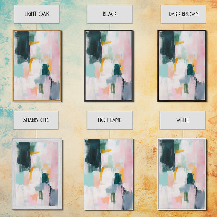 Abstract Art, Light Pink Wall Art, Pink Abstract Art, Minimalist Art, Modern Art Print, Canvas Print, Extra Wide Art, Boho Art