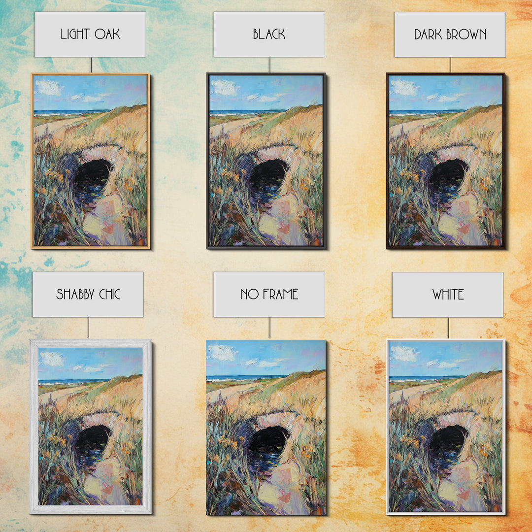 Coastal Landscape, Ireland painting, countryside decor, farmhouse art, blue and green wall art, framed canvas print, landscape painting