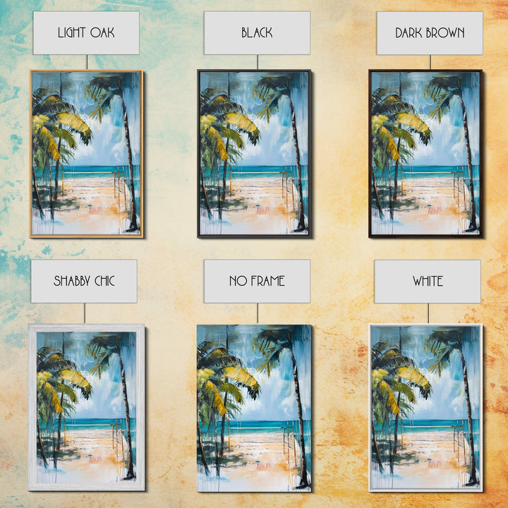 Beach Volleyball, Palm Tree Art, Nautical Painting, Coastal Wall Art, Ocean Art, Seascape Art, Canvas Print, Guest Room Art