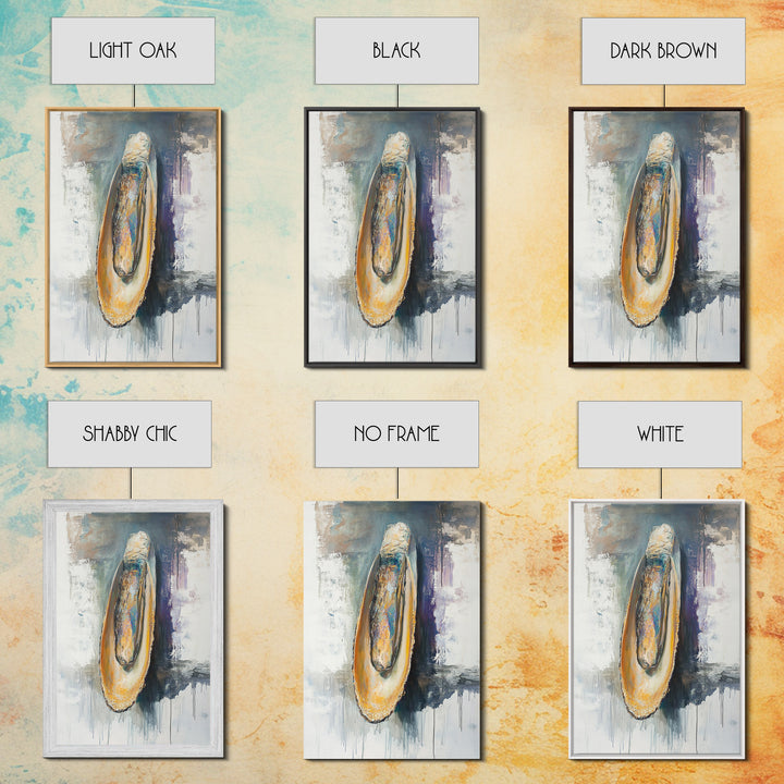 Abstract Oyster, oyster painting, oyster shell painting, coastal wall art, wabi sabi art, neutral wall art, canvas print, home decor