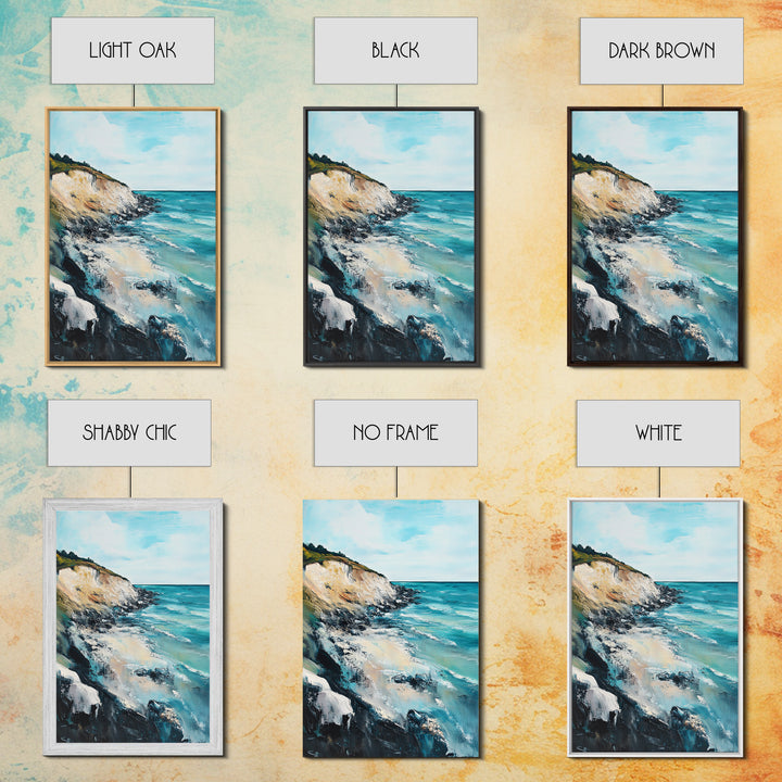 Cliffside View, Ocean Painting, Canvas Print, Coastal Wall Art, Nautical Decor, Seascape Art, Rustic Art, Gift Idea, Above Bed Art