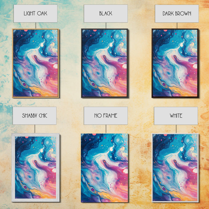 Cosmic Swirl Art, Space Wall Decor, Abstract Galaxy Art, Moody Blue Art, Science Art, Canvas Print, Bedroom Wall Decor, Gift Idea