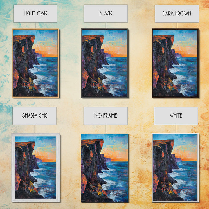 Cliffs of Moher, Ireland Painting, Coastal Landscape Art, Seascape Painting, Nautical Wall Art, Canvas Print, Gift Idea