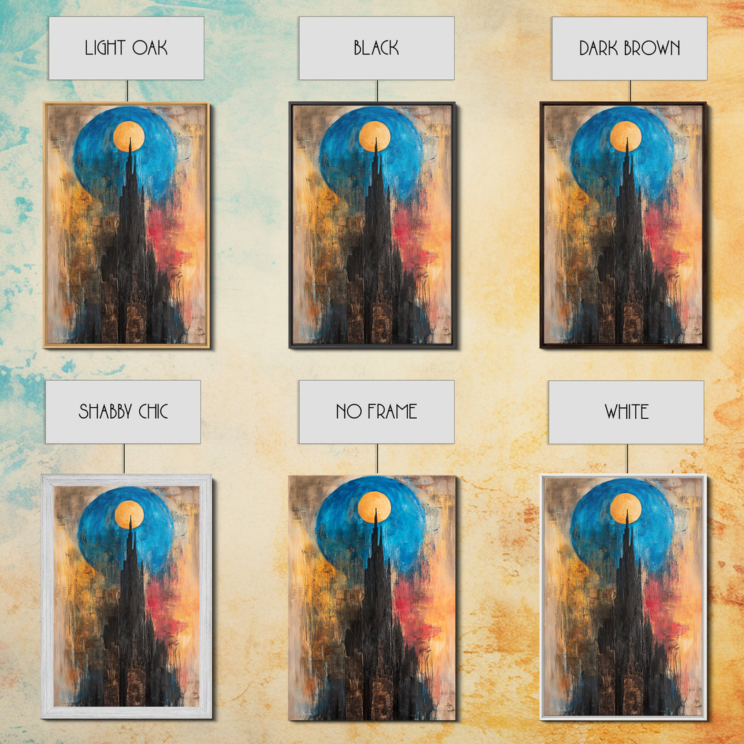 Dark Tower, Ozymandias Art, Moody Art, Dark Angels Wall Art, Gothic Wall Art, Canvas Print, Gift Idea, Above Couch Art