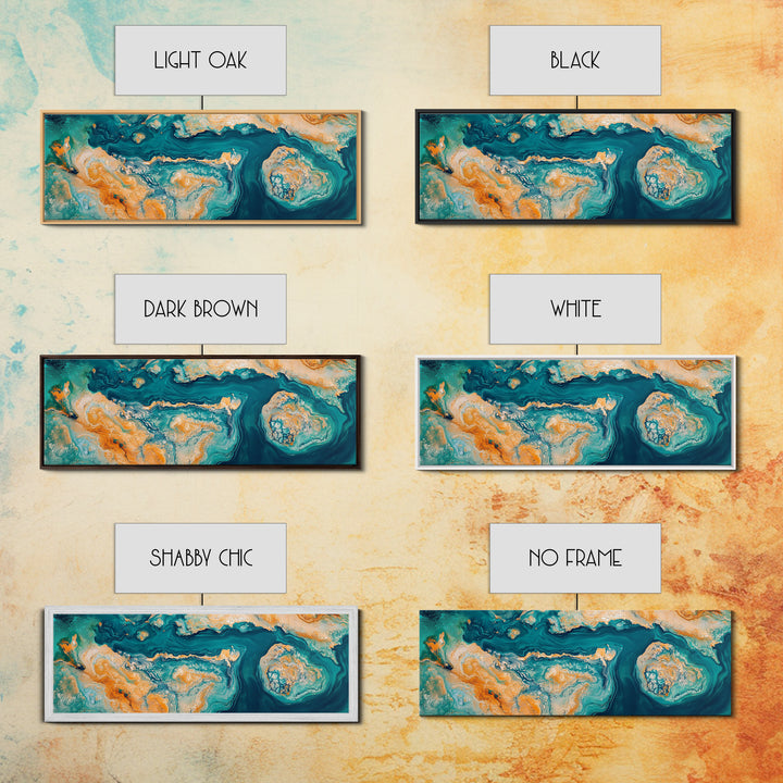 Abstract Ocean Map Painting, Modern Coastal Art, Nautical Wall Decor, Blue and Gold Artwork, Beach House Decor, Living Room Art