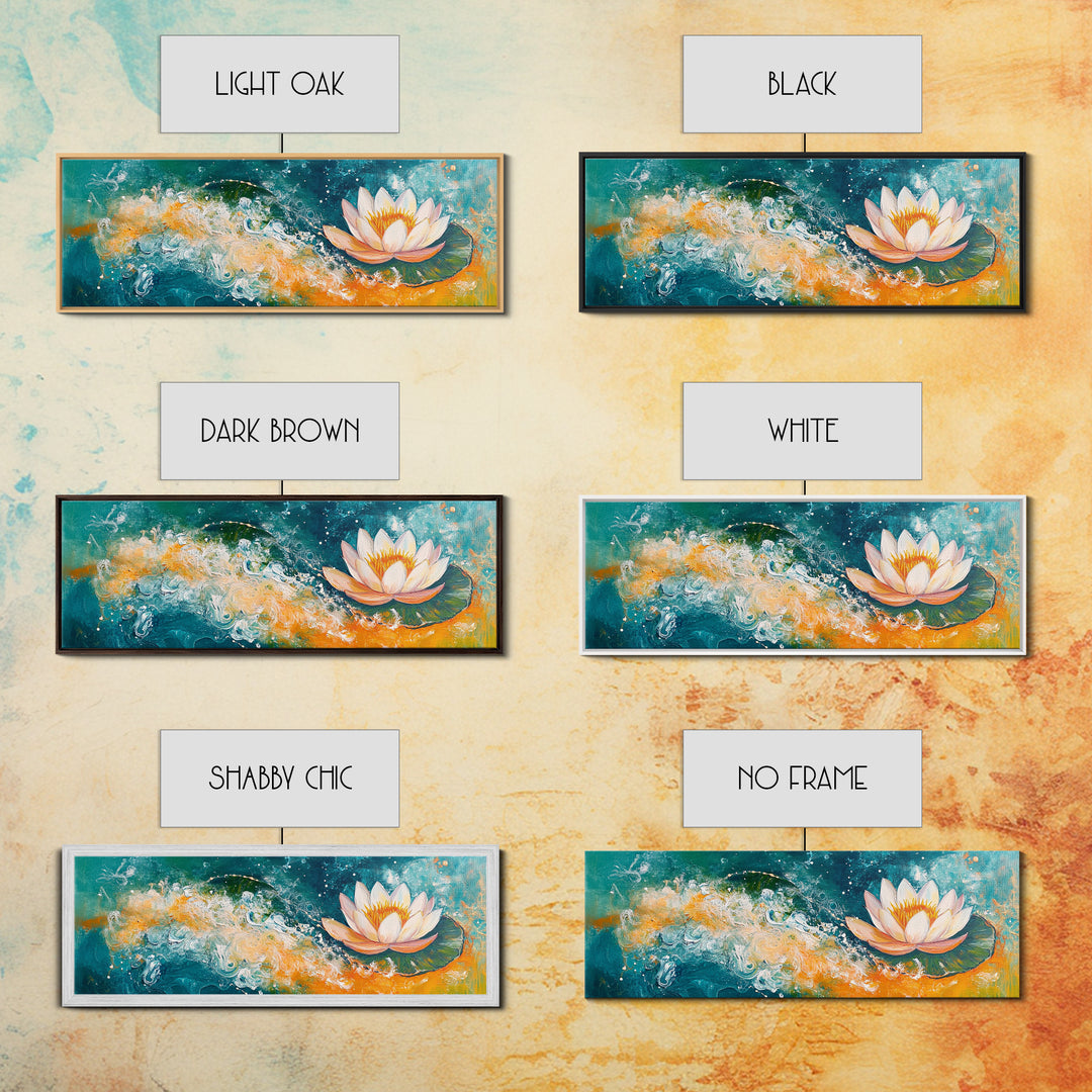 Abstract Water Lily Art, Dreamy Floral Painting, Tranquil Zen Home Decor, Serene Botanical Wall Art, Modern Living Room Artwork