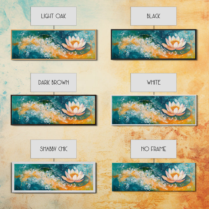 Abstract Water Lily Art, Dreamy Floral Painting, Tranquil Zen Home Decor, Serene Botanical Wall Art, Modern Living Room Artwork