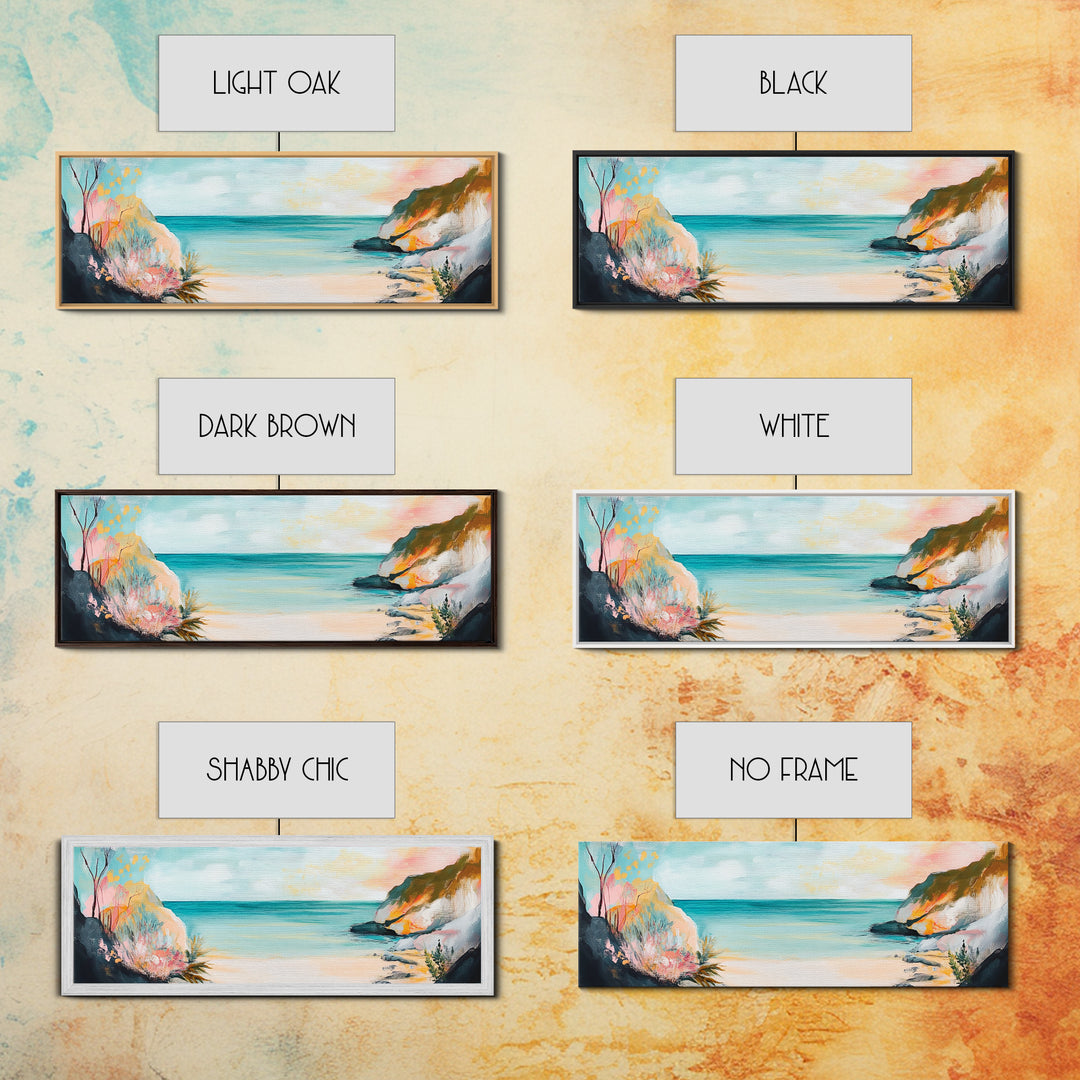 Abstract Beach Painting Soft Pastel Coastal Art Minimalist Boho Seaside Wall Decor Tranquil Ocean Artwork Bedroom Office