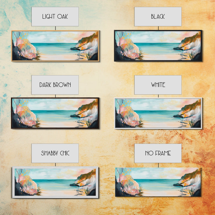 Abstract Beach Painting Soft Pastel Coastal Art Minimalist Boho Seaside Wall Decor Tranquil Ocean Artwork Bedroom Office