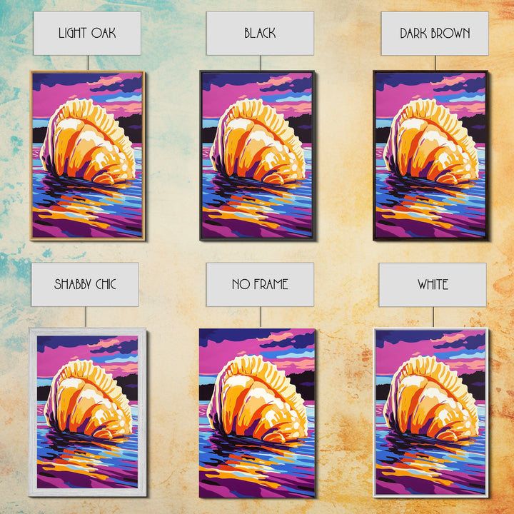 Ocean Rock Formation, Framed Canvas Print, Vibrant Seascape, Coastal Art, Nautical Home Decor, Bold Nature Scene, Beach House Accent
