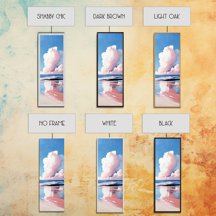 Coastal Clouds, Beach Landscape, Ocean Wall Art, Canvas Print, Blue Sky, Minimalist Home Decor, Living Room Art, Nautical Aesthetic