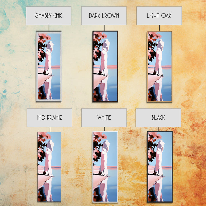 Birch Trees Painting, Reflective Water Art, Serene Landscape Decor, Modern Nature Wall Art, Lake House Aesthetic, Canvas Print