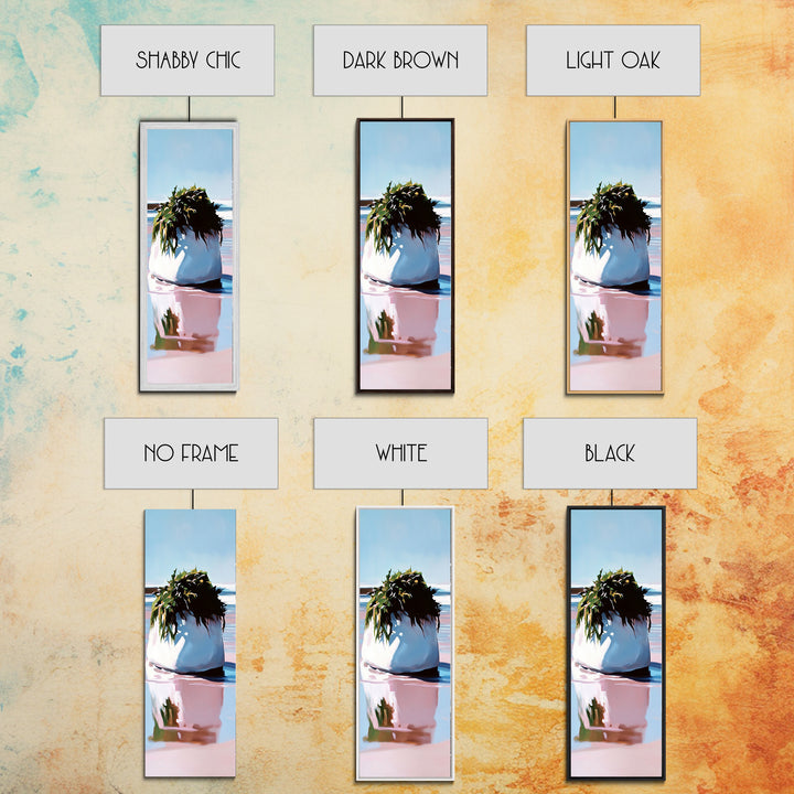 Coastal Rock, Ocean Wall Art, Minimalist Seascape, Framed Canvas Print, Abstract Beach, Contemporary Painting, Living Room Wall Art