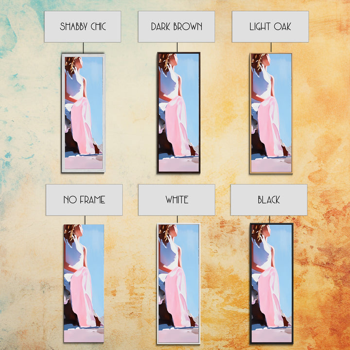 Elegant Woman, Soft Pastel Art, Feminine Portrait, Framed Canvas Print, Contemporary Aesthetic, Living Room Wall Art, Dreamy Abstrac