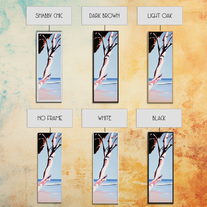 Coastal Branch, Ocean View, Blue Sky, Canvas Print, Modern Wall Art, Beach House Decor, Minimalist Painting, Living Room Art, Gift