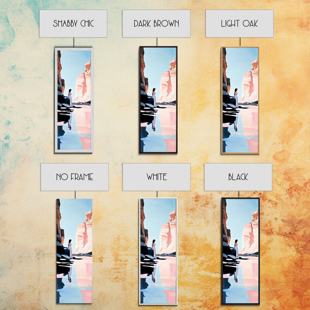 Desert Serenity, Soft Pastel Wall Art, Minimalist Landscape, Boho Art, Southwest Decor, Nature Painting, Living Room Canvas Print