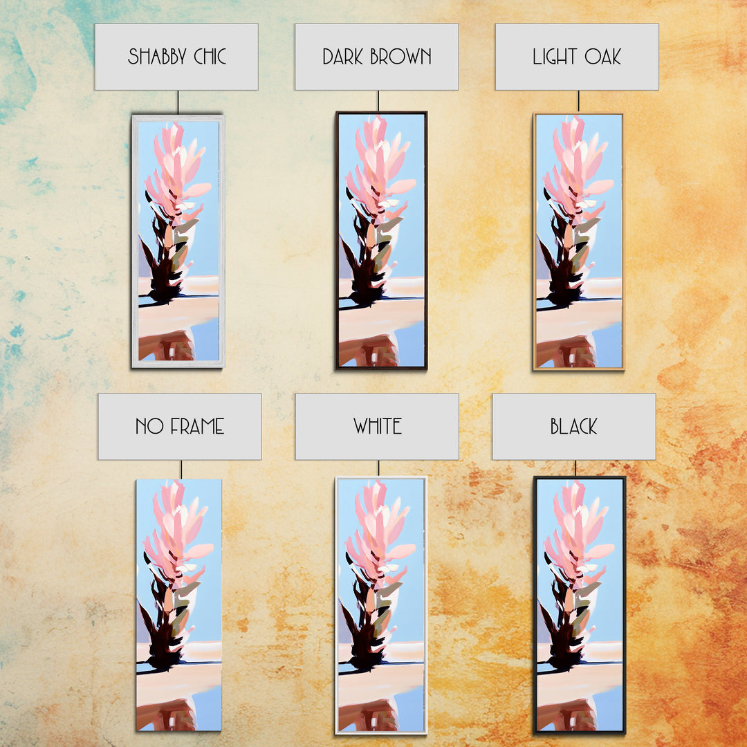 Blooming Beauty, Pastel Floral Art, Feminine Aesthetic, Soft Pink Flowers, Minimalist Botanical Painting, Bedroom Framed Canvas Print