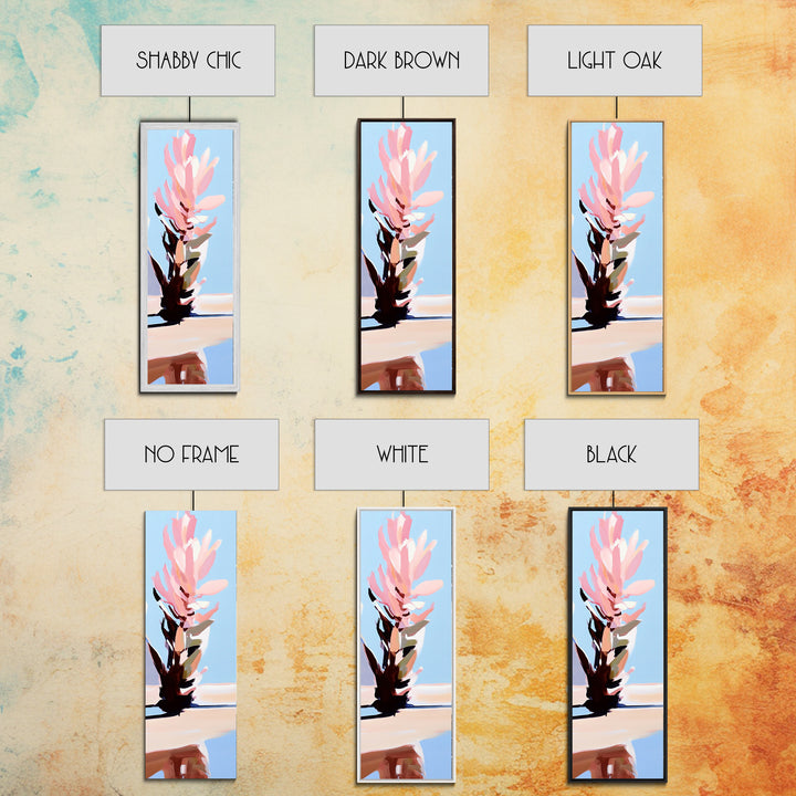 Blooming Beauty, Pastel Floral Art, Feminine Aesthetic, Soft Pink Flowers, Minimalist Botanical Painting, Bedroom Framed Canvas Print