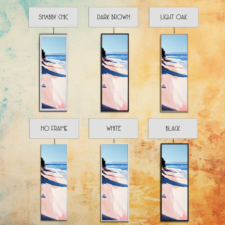 Coastal Shore, Beach Landscape, Ocean Wall Art, Framed Canvas Print, Modern Seascape, Minimalist Home Decor, Bedroom Print