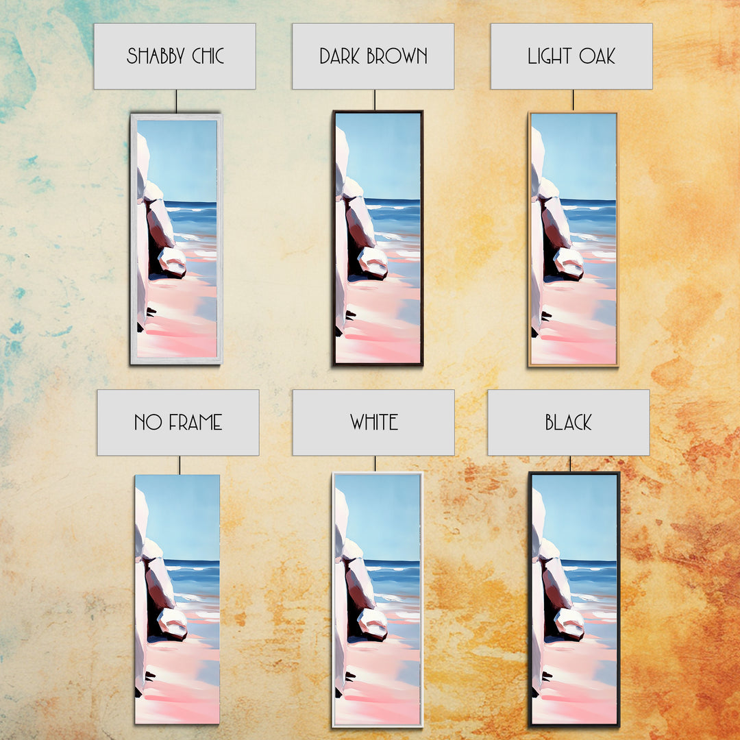 Coastal Rocks, Ocean Landscape, Beach House Wall Art, Minimalist Seascape, Relaxing Decor, Nature Painting, Canvas Print