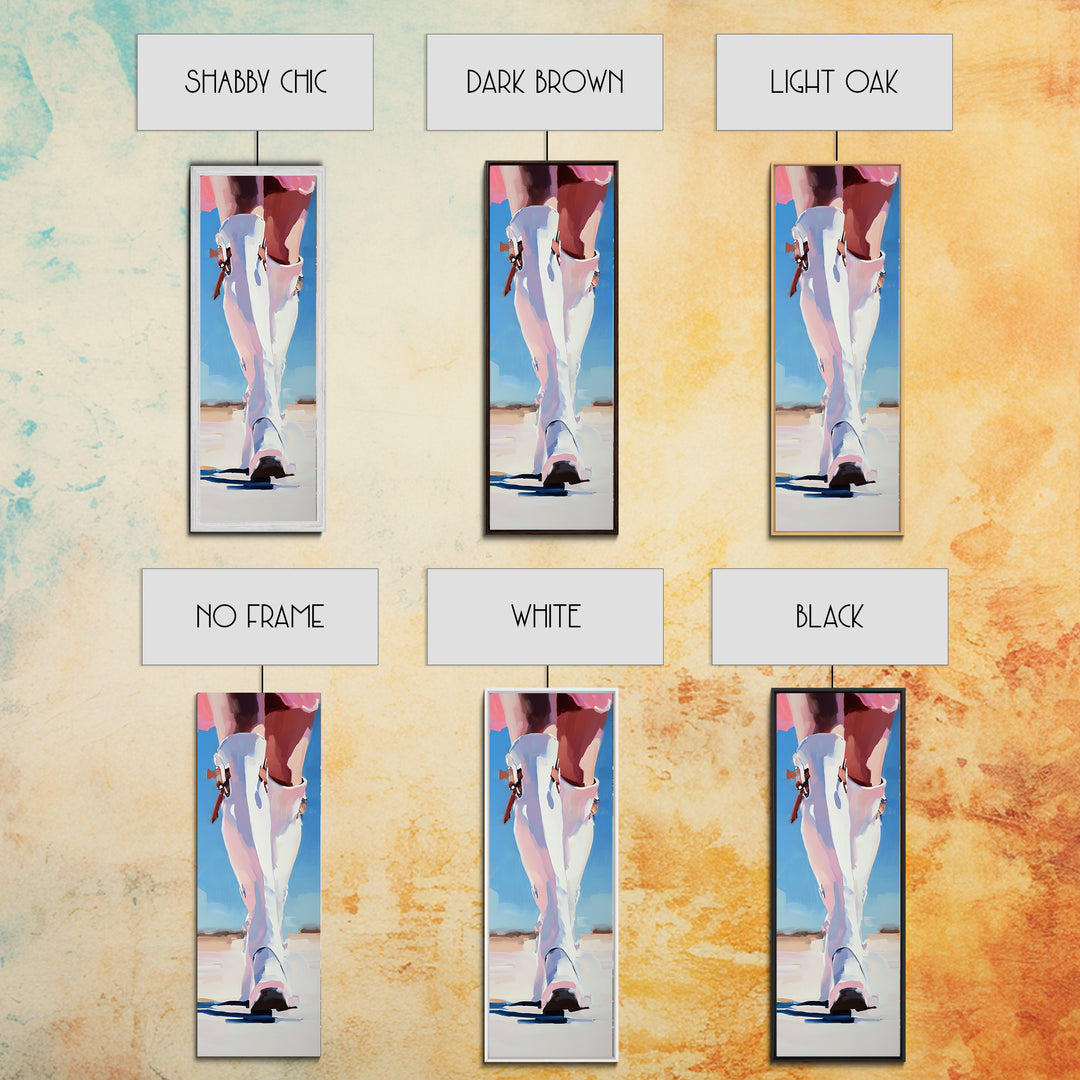 Cowgirl Portrait, Western Elegance, Feminine Art, Canvas Print, Fashion Wall Art, Chic Decor, Stylish Home Accent, Bedroom Aesthetic