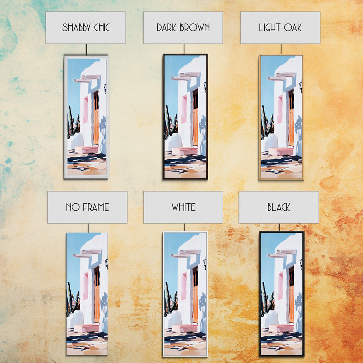 Desert Retreat, Southwestern Home, Boho Chic, Framed Canvas Print, Warm Earthy Tones, Living Room Wall Art, Spanish Style Decor