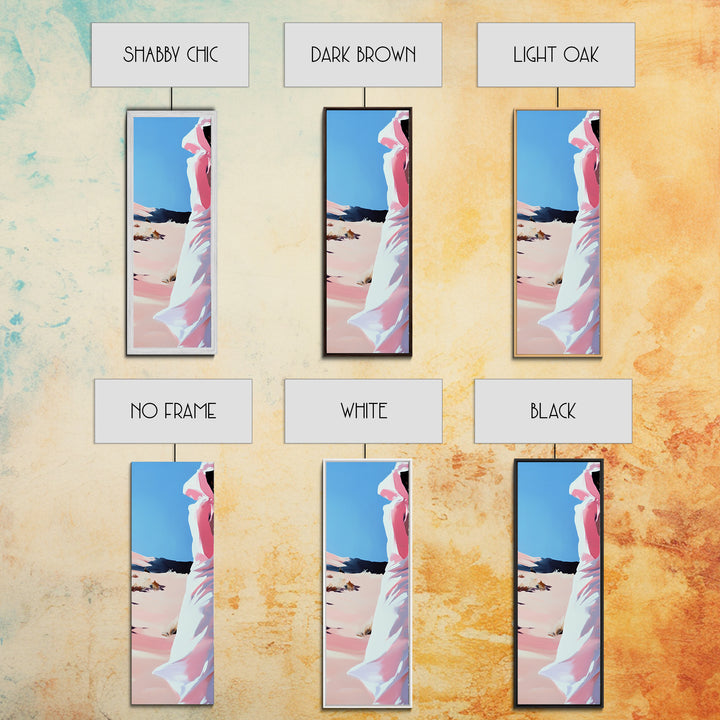 Desert Walk, Fashion Wall Art, Minimalist Figure Print, Warm Tones, Neutral Wall Decor, Modern Aesthetic, Framed Canvas Print