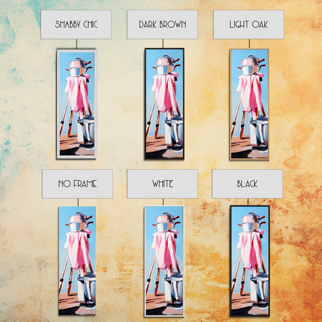 Cooking Still Life, Modern Kitchen Art, Abstract Realism, Framed Canvas Print, Unique Home Decor, Contemporary Art, Chefs Kitchen Wall Art