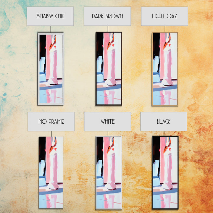 Abstract Chess Piece, Modern Art, Pink and White Decor, Framed Canvas Print, Bold Minimalist, Statement Piece, Office Wall Art