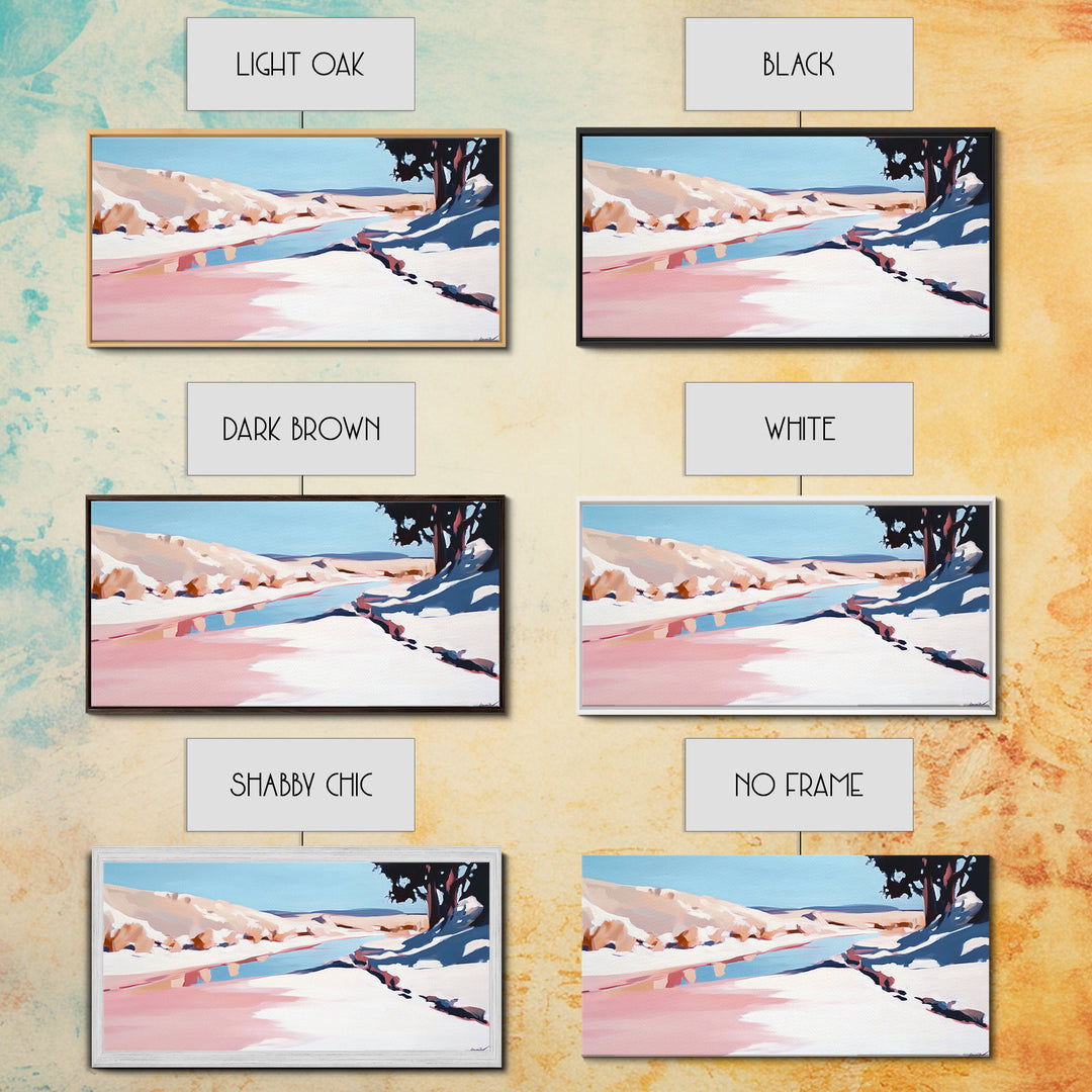 River Landscape, Nature Wall Art, Serene Water Scene, Tranquil Wilderness Painting, Country Home Decor, Scenic Canvas Print