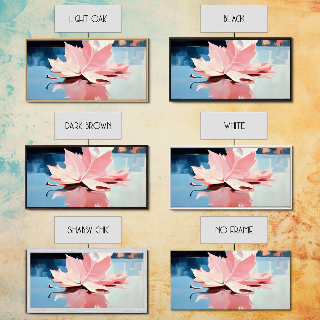 Autumn Leaf, Nature Reflection, Fall Inspired Art, Framed Canvas Print, Cozy Seasonal Wall Decor, Warm Toned Home Aesthetic