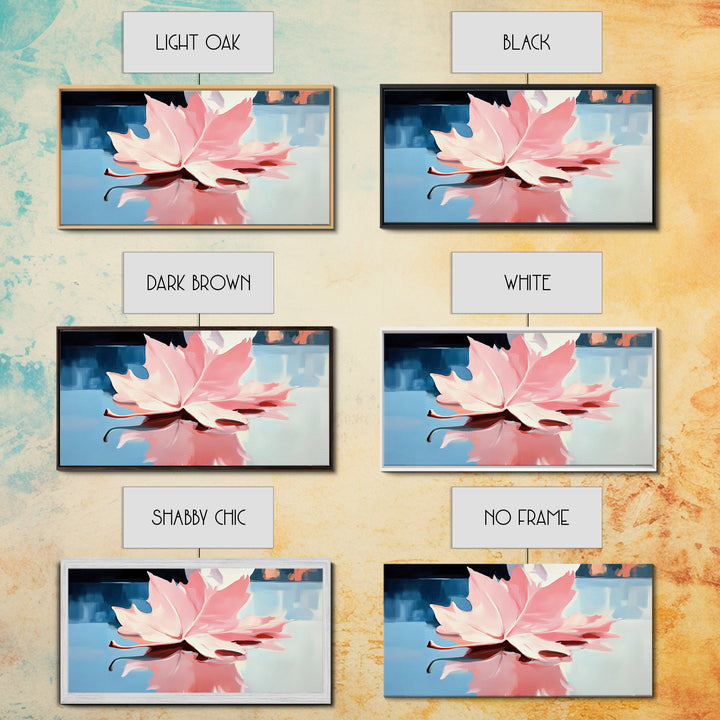 Autumn Leaf, Nature Reflection, Fall Inspired Art, Framed Canvas Print, Cozy Seasonal Wall Decor, Warm Toned Home Aesthetic