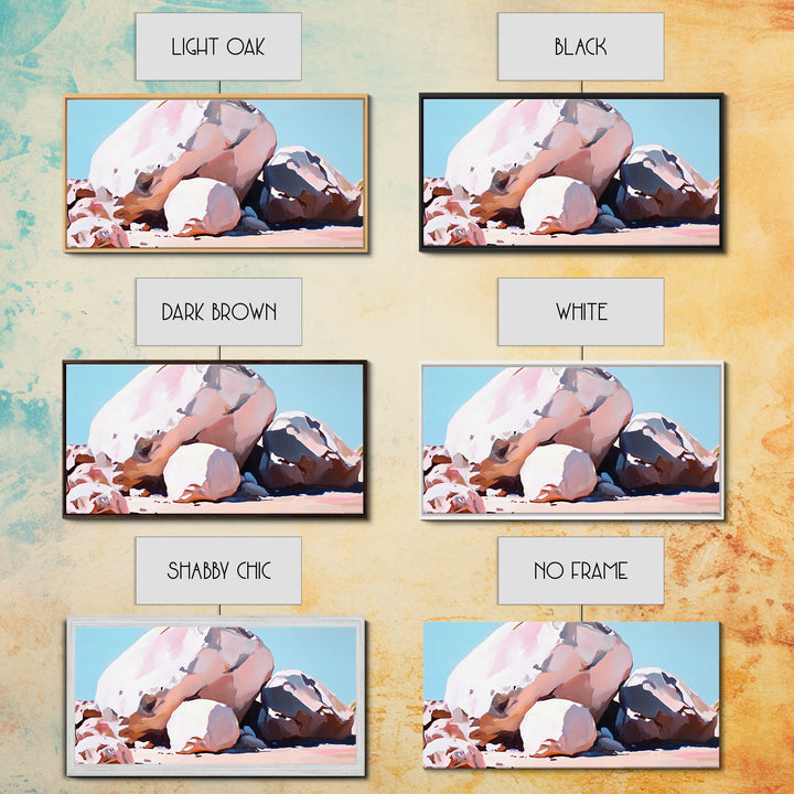 Rock Formations, Desert Landscape, Warm Neutrals, Canvas Print, Bohemian Wall Art, Modern Minimalist Decor, Earthy Tones, Bedroom Wall Art