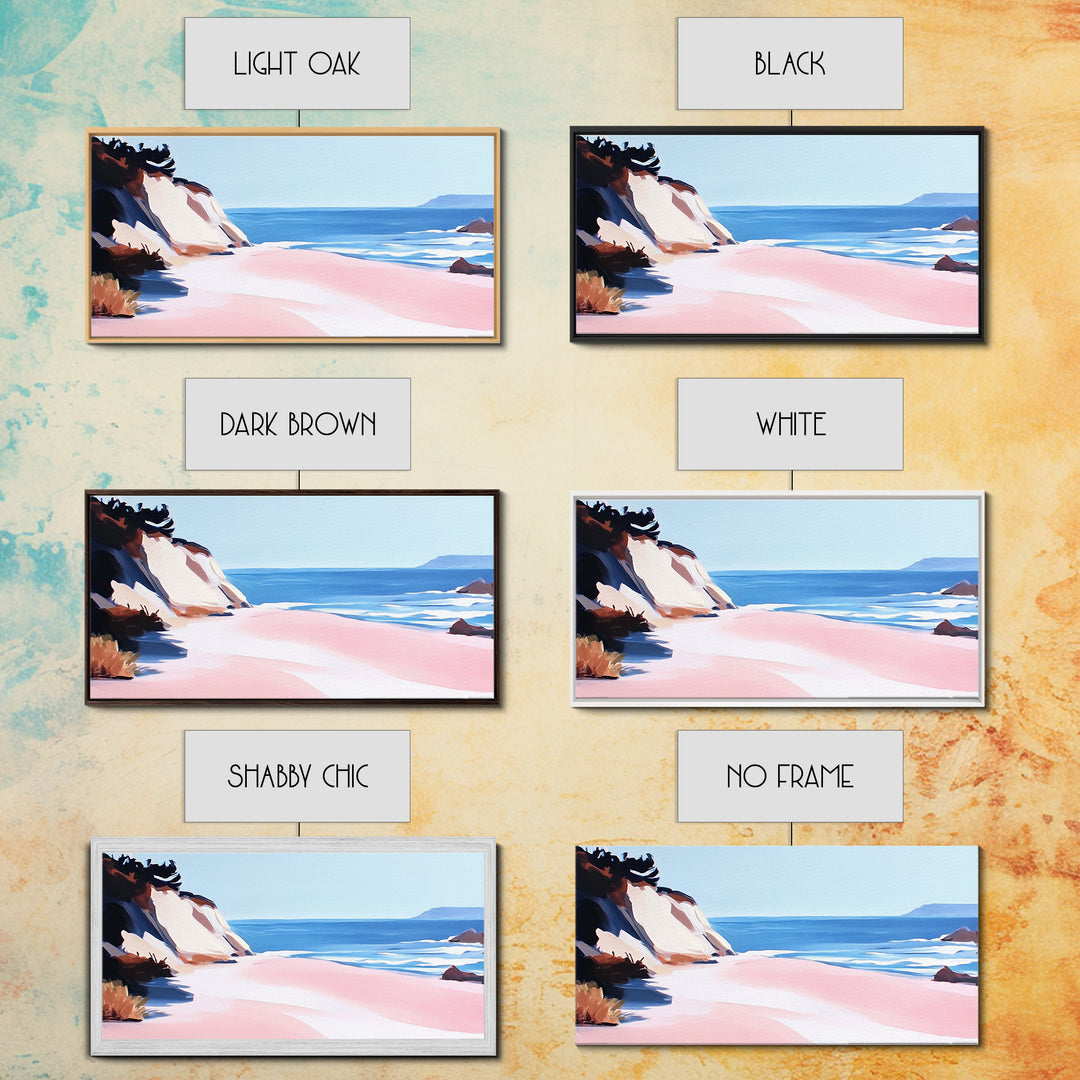 Coastal Escape, Ocean Waves, Seaside Serenity, Framed Canvas Print, Beach House Decor, Minimalist Art, Bedroom Wall Art, Nautical Print