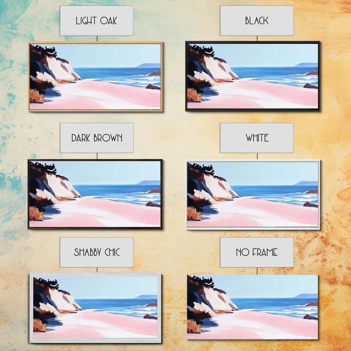 Coastal Escape, Ocean Waves, Seaside Serenity, Framed Canvas Print, Beach House Decor, Minimalist Art, Bedroom Wall Art, Nautical Print