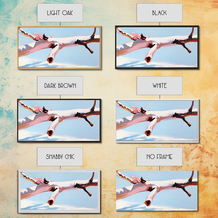 Branch Harmony, Nature Abstract, Earthy Tones, Framed Canvas Print, Bohemian Wall Art, Botanical Decor, Cozy Home Accent, Neutral Artwork