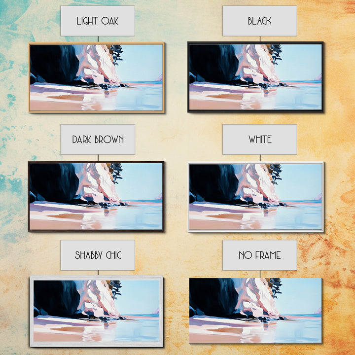 Coastal Cliffside, Ocean View Art, Seaside Landscape, Beach Getaway, Modern Coastal Decor, Nature Scene, Canvas Print, Living Room