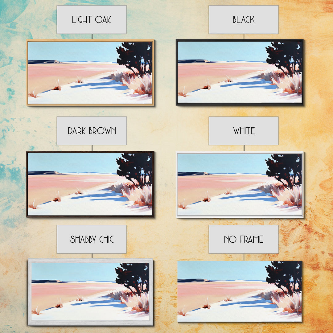 Desert Pathway, Minimalist Landscape Art, Warm Pastel Print, Earthy Aesthetic, Rustic Wall Decor, Bedroom Art, Canvas Print