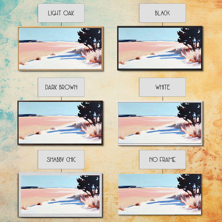 Desert Pathway, Minimalist Landscape Art, Warm Pastel Print, Earthy Aesthetic, Rustic Wall Decor, Bedroom Art, Canvas Print