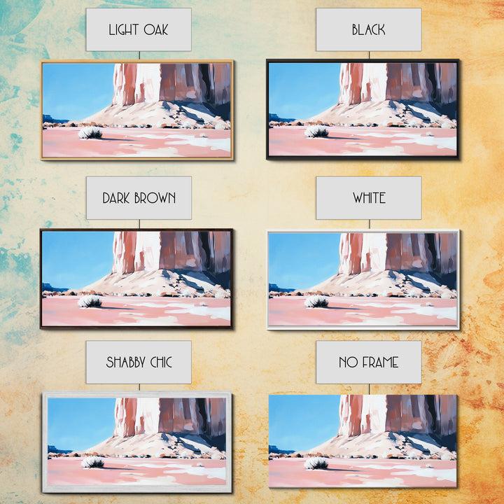 Desert Rock, Monument Valley, Southwestern Art, Minimalist Landscape, Earthy Wall Art, Rustic Home Decor, Framed Canvas Print, Modern Western