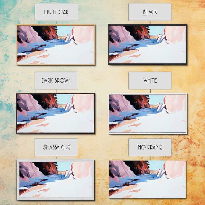 Canyon Landscape, Desert Painting, Western Wall Art, Nature Inspired Decor, Earth Tone Artwork, Framed Canvas Print, Boho Home Aesthetic