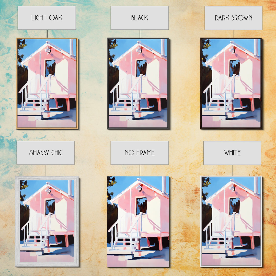 Cabin in Snow, Winter Scene, Cozy Home, Rustic Retreat, Framed Canvas Print, Nature Wall Art, Minimalist Aesthetic, Christmas Decor