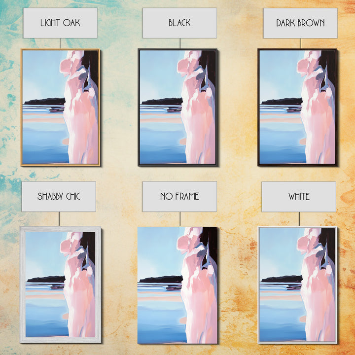 Beach Cliff, Coastal Landscape, Seascape Painting, Canvas Print, Modern Wall Art, Ocean Decor, Minimalist Art, Living Room Wall Art