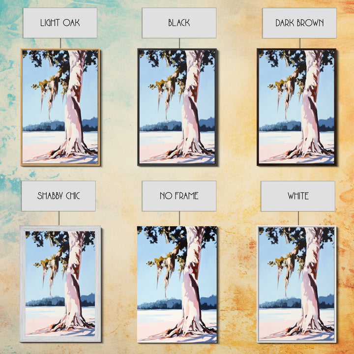 Rustic Tree Painting, Nature Wall Art, Moody Landscape, Framed Canvas Print, Neutral Tones, Boho Art, Living Room Wall Art, Farmhouse Decor