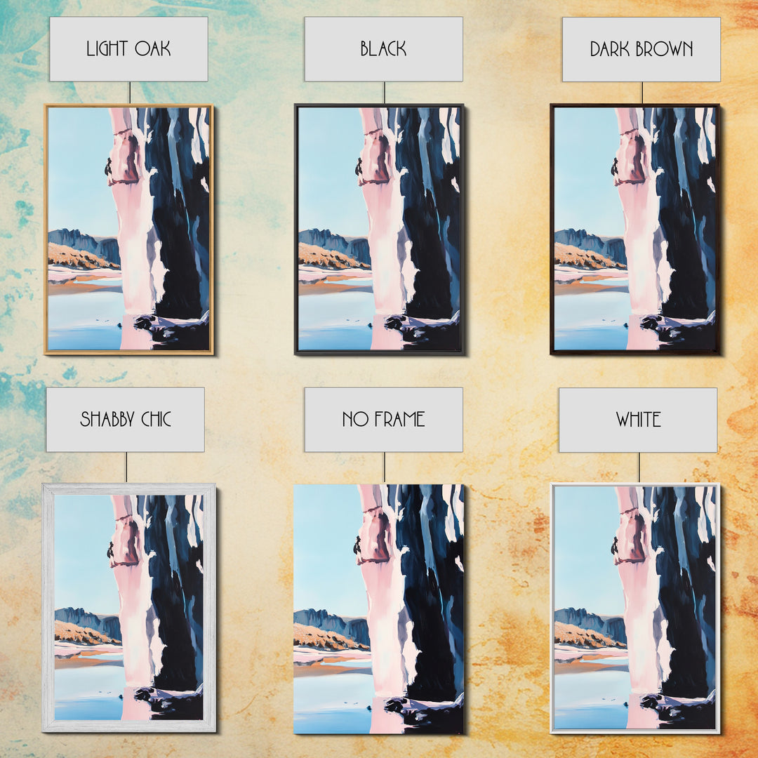 Canyon Cliff, Nature Print, Desert Landscape, Travel Wall Art, Framed Canvas Print, Boho Decor, Southwest Aesthetic, Modern Minimalism