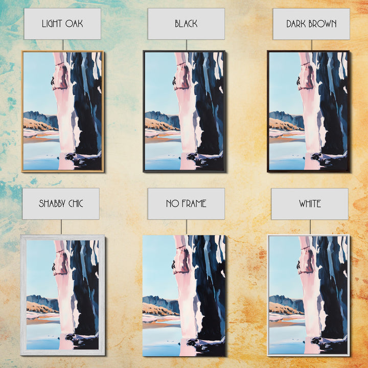 Canyon Cliff, Nature Print, Desert Landscape, Travel Wall Art, Framed Canvas Print, Boho Decor, Southwest Aesthetic, Modern Minimalism